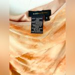 BCBGMAXAZRIA  100% silk peach flutter sleeve top size/8 Photo 4