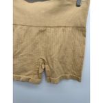 Colsie Womens Yellow Ribbed Biker Compression Shorts Size L Lounge Gym Workout Size L Photo 3