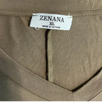 Zenana Outfitters V-Neck Long-Sleeved Top Size XL Oversized Neutral Tan Stretch Basic Shirt Photo 2