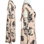 Free People Dainty Bohemian Gauze Forget Me Not Floral Midi Dress Blush Black XL Photo 7