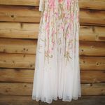Mac Duggal  5671 Beige V Neck Floral Embellished Spaghetti Strap Gown Dress Photo 13