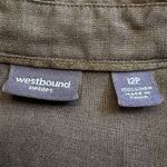 Westbound Petites 100% Linen Black 3/4 Sleeves Button Down Shirt, Size 12P Photo 7