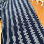 Indigo Rein Blue Striped Linen Blend Wide Leg pants Photo 1