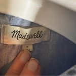 Madewell ‎ Denim Puff-Sleeve Swing Womens Shirt Tie Back Size Medium Blue Photo 6