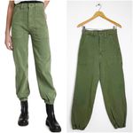 Mother Denim The Ripper Patch Springy Ankle Pants Size 27 Green Photo 1
