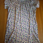Vermont Country Store Purple Flower and Iris Nightgown with Lace Trim, Size 3X Photo 0