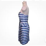 Lilly Pulitzer Dress Size 14 Maybell Strapless Blue White Striped Ruffle Detail Photo 5