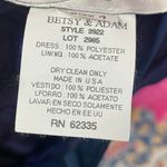 Vintage 90s Satin Empire Waist Gown Square Neck Fit & Flare Maxi Navy Blue XXS Photo 7