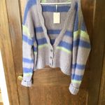 Free People  Fine Time Cardi in Neptune sz large NWT bust 26” Photo 5