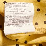 Lily White Medium Mustard Yellow Top with Black Polka Dots w/Short Cap S… Photo 9