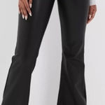 American Eagle  outfitters black faux leather curvy classic bootcut jeans 28 short Photo 0