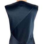 3.1 Phillip Lim  Black Asymmetrical Drape Satin Mini Dress Size 6 Quiet Luxury Photo 6