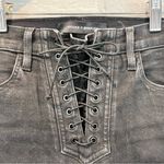 J Brand x Steph_Shep 25” Black Vendetta High Rise Lace Up Skinny Jeans Photo 8