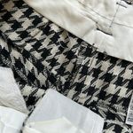 Houndstooth wide leg pants Black Photo 3