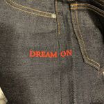 A.P.C. X Kid Cudi Collaboration Raw Selvedge Jeans Dream On Embroidered Size 24 Photo 2