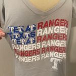 5th & Ocean Texas Rangers American Flag Deep V Neck Tee Photo 1