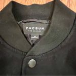 PacSun Women’s Bomber Jacket Black White Embroidered Medium Gothcore Rose Skull Photo 4