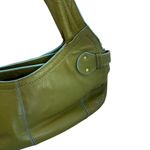 Franklin Covey Full Grain Leather Purse Handbag Green Shoulder Bag Front Pocket Photo 8