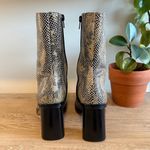 MIA Y2K 90's Snakeskin Print Leather Chunky Block Heel Boots, 7 Photo 5