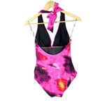 DKNY Tie-Back Halter-Style One-Piece Swimsuit Size Small Photo 1