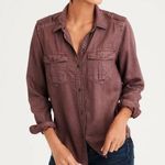 American Eagle  Outfitters Mauve Button Down Shirt Photo 0
