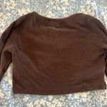 Garage  Brown Crop Long Sleeve Photo 3