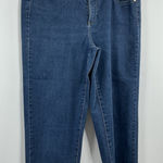 JM Collection Womans Excellent  Blue Jeans Cropped 10 Decal Accent 0046/Q2 Photo 0