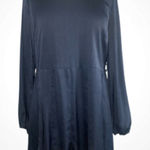 Adelyn Rae  Navy Blue Crewneck Babydoll Shift Dress Dress Small Photo 0