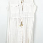 H&M White Tie Waist Collared Button Up Dress Classic Basic Minimal Preppy Photo 0