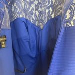 Tadashi Shoji  Dress Sz 12 Blue Floor Length Mother of Bride/Groom Bridesmaid EUC Photo 13
