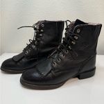 Ariat  Heritage Lacer II Black Deertan Roper Boots Size 7C Narrow EUC Photo 2