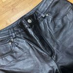 Newport News  Black Leather Flare Jeans Photo 4