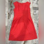 Sandra Darren  Vibrant Red Patterned Dress Photo 9