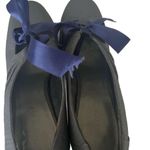 Ann marino Retro Ribbon Toe Tear Drop Cut Out Pumps Size 8 Blue Photo 7