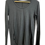 Lululemon ‎ women's grey long sleeve scoop neck tee size 2 Photo 0