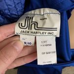 Vintage 1980s Blue Long Length Evening Gown Size 9/10 Prom Formal Homecoming Photo 2