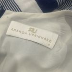 Amanda Uprichard  Dress Womens Small Blue White Silk Sheath Lined Sleeveless Mini Photo 1