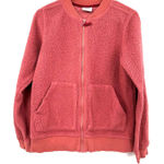 Columbia size small pink red fleece full zip up pockets blade collar Photo 0
