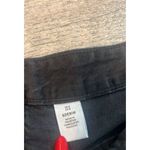 H&M  Conscious Jean Midi Skirt Women 8 Black Denim Distressed Front NWT #46 Photo 3