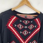 Lauren Ralph Lauren Navy Blue Red Knit Tunic Sweater‎ Women's Size X Photo 3