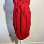 Vera Wang Lavender Label Dress Women 6 Red Linen Bustier Cocktail Party Y2K Purple Photo 8