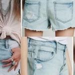 Free People Runaway Jillian Slouch Button Fly Distress Cutoff Jean Shorts Sz 27 Photo 3