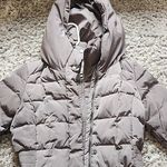 Cole Haan Women's Taffeta Down Coat with Bib Front and Dramatic Hood Size XS Photo 6