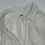 Free People Oversized Soft Burlap like casual long sleeve Collared Shirt Women S Photo 4