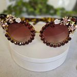 Boutique Bling! Crystal Rhinestone Cateye Sunglasses Tortoise NEW Photo 0