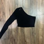 LF  Black Long Sleeve Crop Top Photo 1