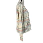 prAna  Medium Cozy Up Suncation Top Striped Long Sleeves Stretch Boat Neck Pocket Photo 2