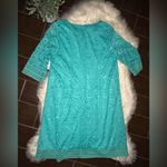 Catherines Catherine’s turquoise laced dress sz 0X Photo 7