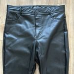 ZARA NEW  Black Faux Leather Pants Blogger Favorite Ankle Zip Sz L Photo 4
