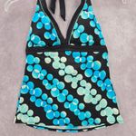 Nike  Black Halter Tie Circle Padded Swimwear Tankini Tank Top Medium M Photo 3